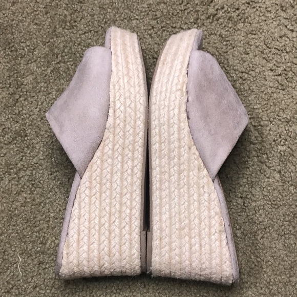 Qupid Espadrille Faux Suede Open Toe Platform Sandals Size 8 - Picture 2 of 7